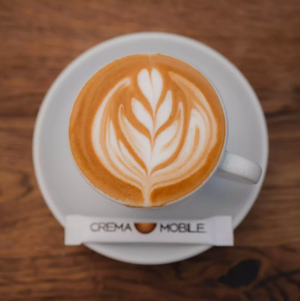 Latte Art auf einem Cappuccino